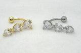 14G Gold or Silver VCH Dangel Ring Bar Vertical Clit Hood Bar - I Love My Piercings!
