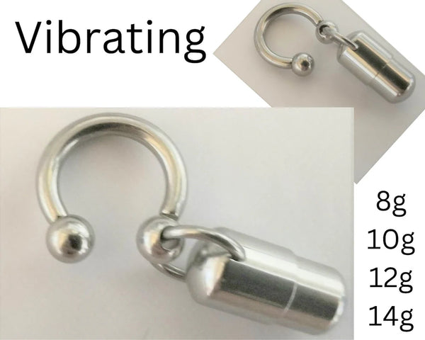 Male Genital 14G 12G 10G 8G 6G 4G 2G Horseshoe Circular Vibrating Door – I  Love My Piercings!