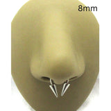 16G 14G Spiked Septum Ring Hoop Spikes Long Spikes Septum Hoop Surgical Steel 8mm 10mm Diameter 16g 14G Septum Jewelry Nose Jewelry Hoops - I Love My Piercings!