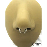 16G Spiked Septum Ring Hoop Spikes Long Spikes Septum Hoop Surgical Steel 8mm 10mm Diameter 16g Septum Jewelry 16 gauge Nose Jewelry Hoops - I Love My Piercings!