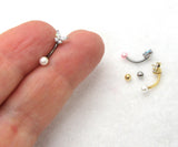 16G VCH Butterfly Crystal Jewelry Barbell 16 Gauge - I Love My Piercings!
