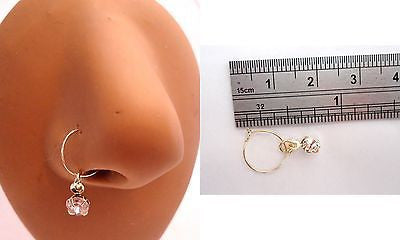 Nose ring hoop with dangle deals