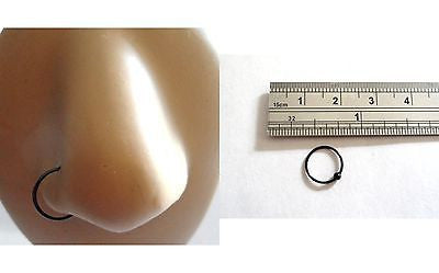 Thin black 2025 nose hoop