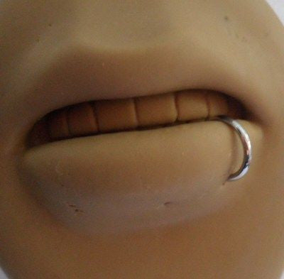 Surgical Steel Bottom Lip Hoop Ring Segment 16g 16 gauge 8mm Diameter