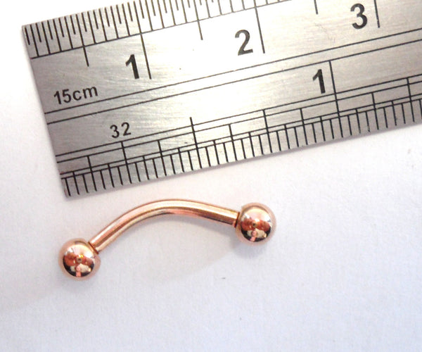 Rose Gold Titanium Barbell VCH Jewelry Hood Clit Clitoral Genital Ring