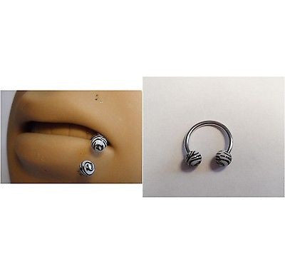 Lip ring hoop with 2025 ball