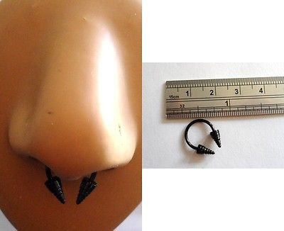 Horseshoe nose ring nostril on sale