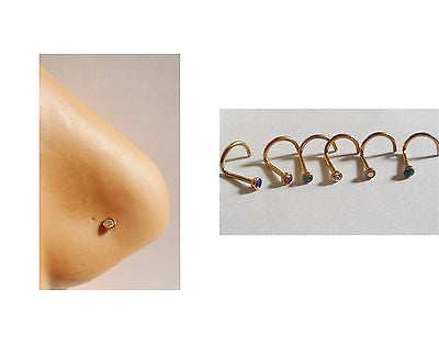 Titanium corkscrew sales nose stud