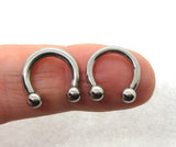 10G 12G Septum Ring Silver Septum Jewelry Septum Rings Horseshoe Ring 10mm Diameter Septum Ring - I Love My Piercings!