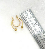 Fake Septum Jewelry Gold Blue Silver Rose Gold Multi Color Hoop Nose Ring Faux Septum Ring