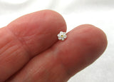 22G White Daisy Flower Nose Screw Stud Ring Sterling Silver 22 Gauge - I Love My Piercings!