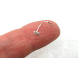 22G White Daisy Flower Nose Screw Stud Ring Sterling Silver 22 Gauge - I Love My Piercings!