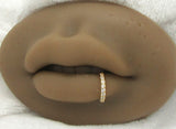 16G Silver Gold Snake Bites Labret Lip Ring Bottom Side Lip Ring Horseshoe 16 Gauge Lip Studs Lip Rings Lip Jewelry 8mm 10mm Diameter - I Love My Piercings!
