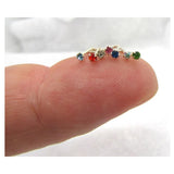 7 Small 1.5mm Gem Crystal Claw Set Straight Nose Stud L Bend Shape Bent Post Pin Jewelry 22 gauge 22G Pin Assorted Colors - I Love My Piercings!
