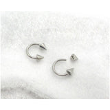 Pair 14G 16G Snake Bites Labret Lip Rings Spikes Bottom Side Lip Rings Horseshoes 14 16 Gauge Lip Studs Lip Rings Lip Jewelry 4mm Spike - I Love My Piercings!