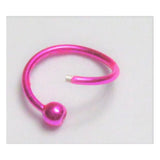 22G White Blue Red Pink Aqua Green Purple Black Nose Hoop Ring Nostril Hoop Ring Seamless Hoop 22G 7mm Diameter 22 Gauge - I Love My Piercings!