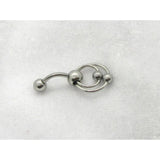 14G Top Down Belly Ring Double Hoop Belly Piercing Reverse Belly Bar Barbell 14 Gauge - I Love My Piercings!