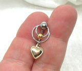 14G Gold Heart VCH Jewelry Clit Hood Ring