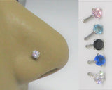 3mm Round Claw Set Pronged Crystal Gem CZ Ball End Nose Bone Stud Nose s 20g 18g 18 gauge 20 gauge Nose Jewelry Pin Nostril - I Love My Piercings!
