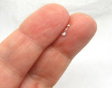 22G Nose Stud L Shape Bent Post Nose Ring Pin 22 gauge 22G Nose Jewelry Silver Nose Stud - I Love My Piercings!
