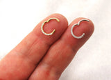 16G Gold White Gold Septum Cartilage Ring Daith Helix Snug Forward Helix Ring Septum Ring 16 gauge Ear Jewelry Lip Ring Barbell 8mm Diameter - I Love My Piercings!