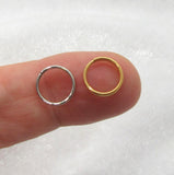 20G Nose Hoop Ring Nose Nostril Jewelry 20G 20 Gauge Fits 8 mm Diameter Nostril Nose Jewelry Gold Silver Nose Ring - I Love My Piercings!