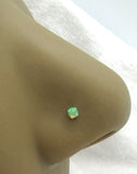 22G Opal White Pink Blue Green Nose Stud L Shape Nose Ring Jewelry Pin Earring 22 Gauge
