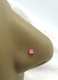 22G Opal White Pink Blue Green Nose Stud L Shape Nose Ring Jewelry Pin Earring 22 Gauge