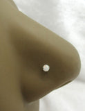 22G Opal White Pink Blue Green Nose Stud L Shape Nose Ring Jewelry Pin Earring 22 Gauge