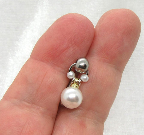 14G Pearl VCH Jewelry Clit Hood Ring