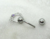 14G Mauve Opal Filigree VCH Jewelry Clit Hood Ring