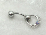 14G Mauve Opal Filigree VCH Jewelry Clit Hood Ring