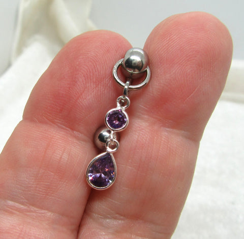 14G Purple VCH Jewelry Clit Hood Ring