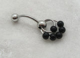 14G Black Bead VCH Jewelry Clit Hood Ring