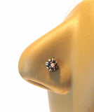 Surgical Steel Button Style Crystal CZ Nose Bone Straight Pin Ball End 20 Gauge - I Love My Piercings!