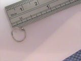 Surgical Steel Twisted Nose Pink Flat Gem Stud Hoop 20 gauge 20g 8 mm Diameter