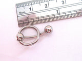 Surgical Steel Dangle Curved Barbell Bar VCH Jewelry Clit Clitoral Hood Ring 14 gauge - I Love My Piercings!
