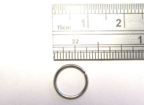 Surgical Steel No Ball Seamless Hoop Cartilage Ring 20 gauge 20g 8 mm Diameter - I Love My Piercings!