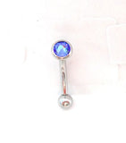 5 mm Flat Top Dark Blue Crystal Vertical Clitoral Hood VCH Jewelry Curved Genital 14g - I Love My Piercings!