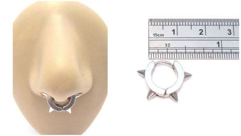 Surgical Steel Septum Jewelry Hoop Ring Spikes Spiked 18 gauge 18g - I Love My Piercings!