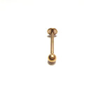 Rose Gold Titanium Flat Back Ball Stud Post Ring 16 gauge 16g 10 mm Length - I Love My Piercings!