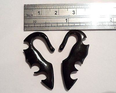 Black Horn Tapers Ear Lobe Plugs 8 gauge 8g - I Love My Piercings!