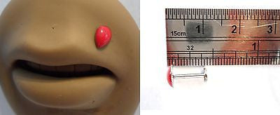 Blood Drop Monroe Upper Top Lip Cartilage Tragus Stud Ring Post 16 gauge 16g - I Love My Piercings!