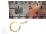 Gold Titanium Small Segment Hoop Belly Navel Ring 16 gauge 16g 8mm Diameter - I Love My Piercings!