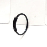 Black Titanium Bar Attached Ear Cartilage Hoop Ring 20 gauge 20g 9 mm diameter - I Love My Piercings!