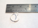 White Titanium Septum Ring Thinner Hoop Style Bar 20 gauge 20g 9mm Diameter - I Love My Piercings!
