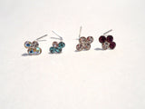 4 Piece CZ Cluster Gem Crystal Nose Studs L Shape Posts Pins 22 gauge 22g - I Love My Piercings!