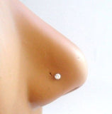 2 Clear Plastic Post Sensitive Metal Allergy Nose Bones Ball End 20 gauge 20g - I Love My Piercings!