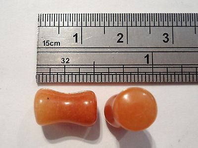 New FIRE TOPAZ STONE Organic Ear Plugs 2 gauge - I Love My Piercings!