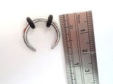 Surgical Steel Hoop Pincher Round Tapered Septum Nose Ring 10 gauge 10g - I Love My Piercings!